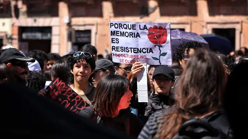 Marcha por la memoria histórica movimiento del 68 en Zacatecas